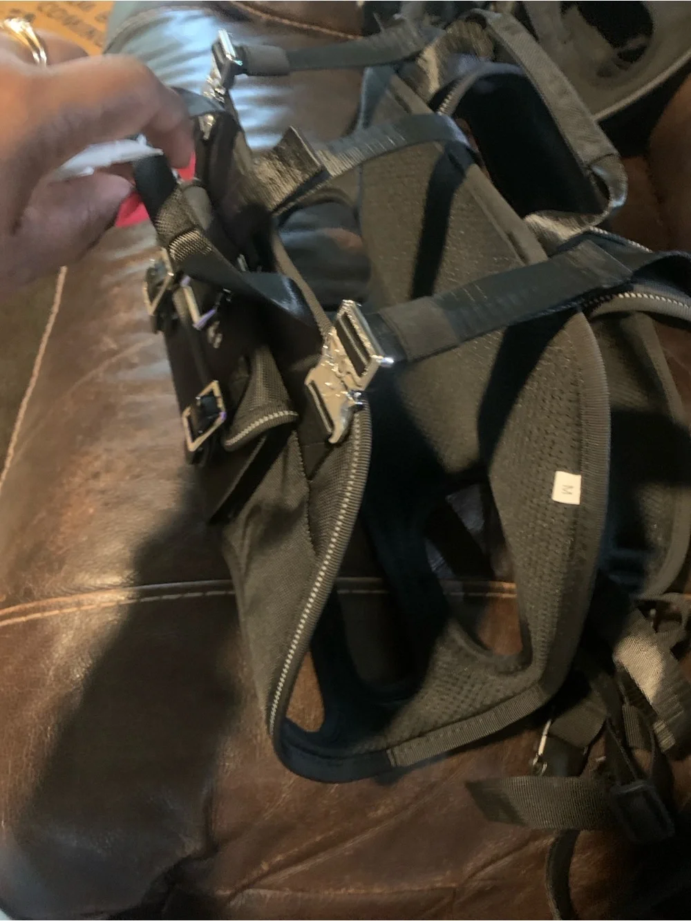 Black Medium dog backpack Carrier Bag